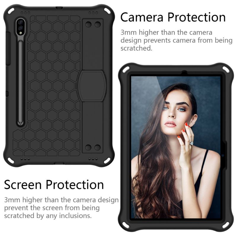 Load image into Gallery viewer, [Wrist Strap Holder] Samsung Galaxy Tab A7 10.4&quot; 2020 (T500/T505) - EVA Silicone Honeycomb Shockproof Case With Strap
