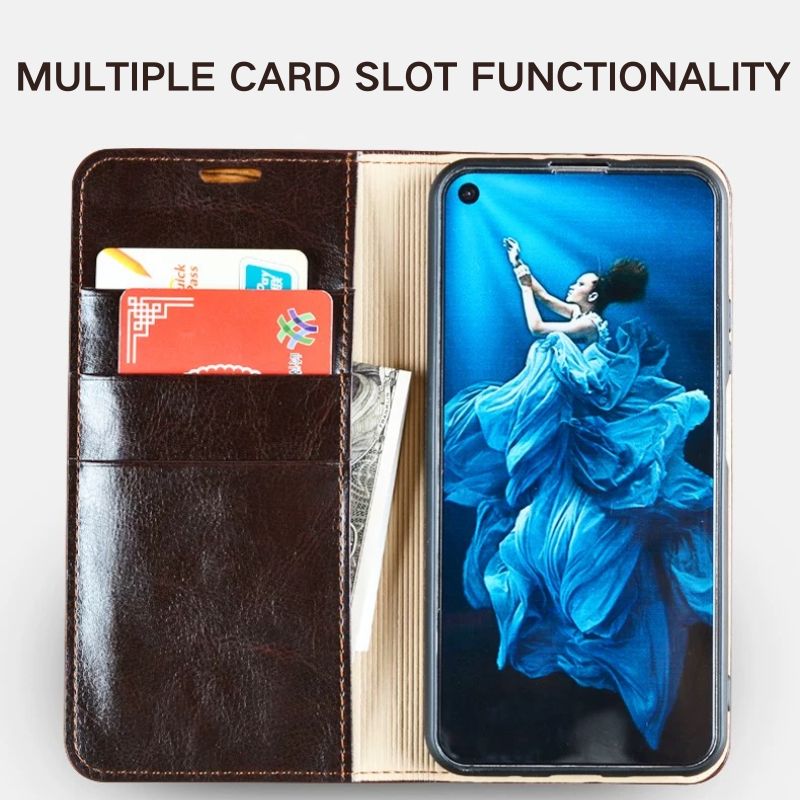 Load image into Gallery viewer, [With Card Solt] OPPO Reno 9(PHM110)/Pro(PGX110)/Plus(PGW110) - Full Coverage Shockproof Flip Cover Genuine Leather Series Case
