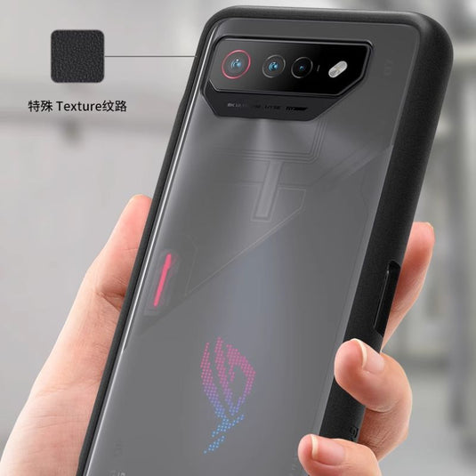 ASUS Rog Phone 7 &  7 Ultimate - Transparent & Matte Military-grade Shockproof Heavy Duty Series Case