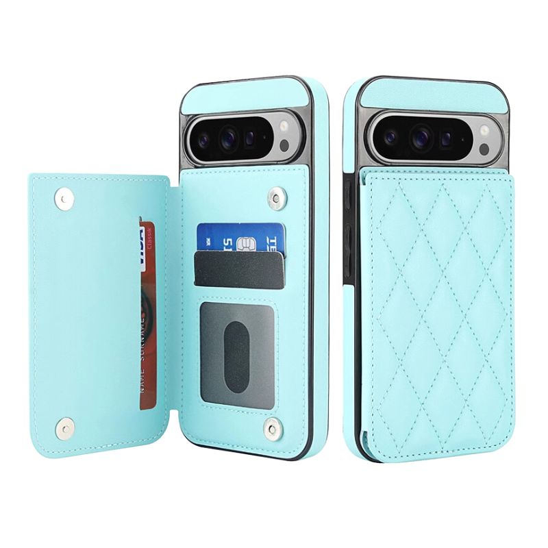 Load image into Gallery viewer, [With Card Slot] Google Pixel 8/Pro/8A - Argyle Pattern Leather Card Holder With Button Wallet Series Case
