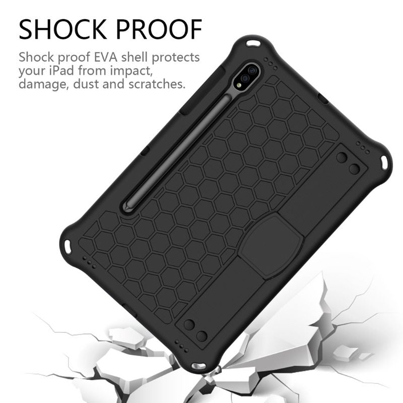 Load image into Gallery viewer, [Wrist Strap Holder] Samsung Galaxy Tab A9 2023 8.7&quot; (SM-X110 / X115) - EVA Silicone Honeycomb Shockproof Case With Strap
