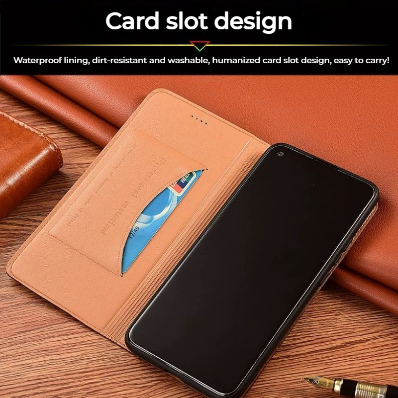 Load image into Gallery viewer, [With Card Slot] Asus Zenfone 7 - Full Cover Shockproof Flip Genuine Leather Series Soft Case
