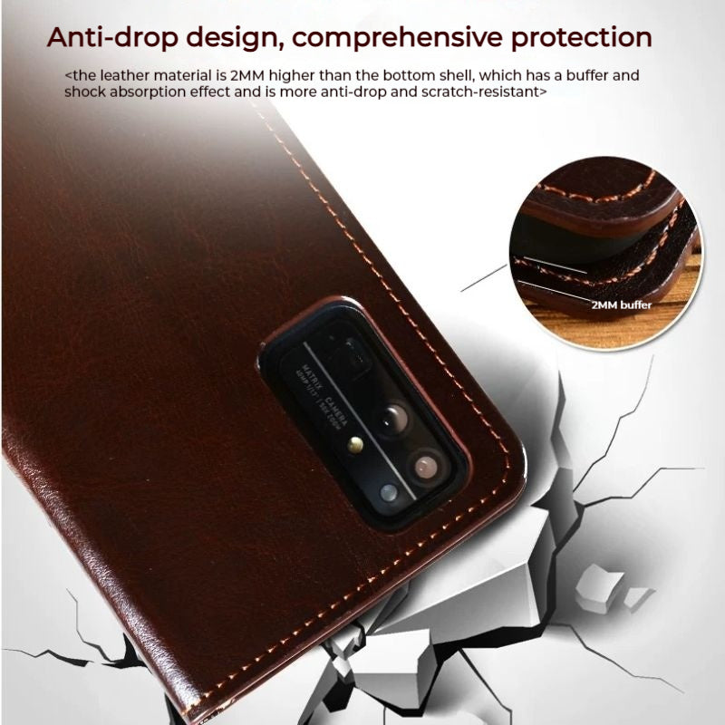 Load image into Gallery viewer, [With Card Solt] OPPO Reno 9(PHM110)/Pro(PGX110)/Plus(PGW110) - Full Coverage Shockproof Flip Cover Genuine Leather Series Case
