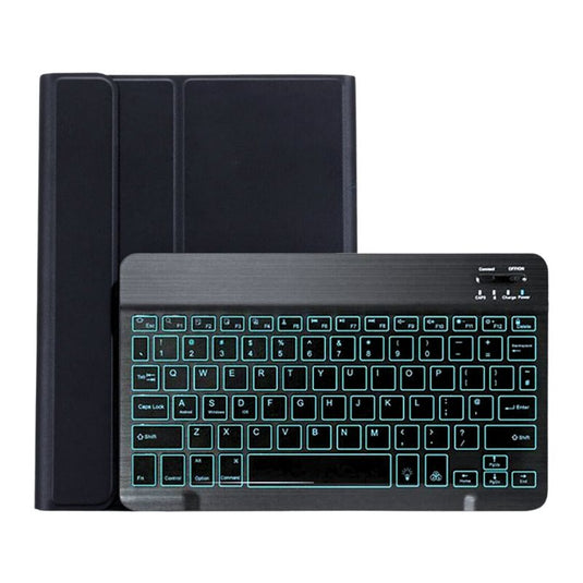 [Detachable][With Backlit] Samsung Galaxy Tab A 10.5" 2018 (T590/T595) - Leather Magnetic Bluetooth Keyboard Flip Cover Case