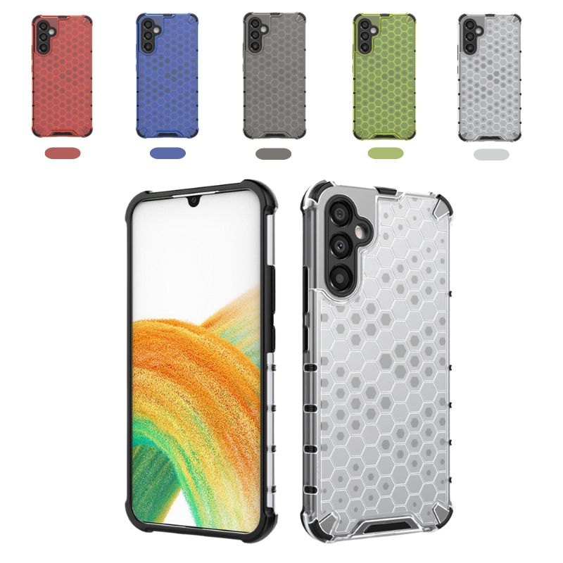 Load image into Gallery viewer, Samsung Galaxy A15 4G (SM-A155)/5G (SM-A156) - Honeycomb Transparent Shockproof Protection Heavy Duty Series Case
