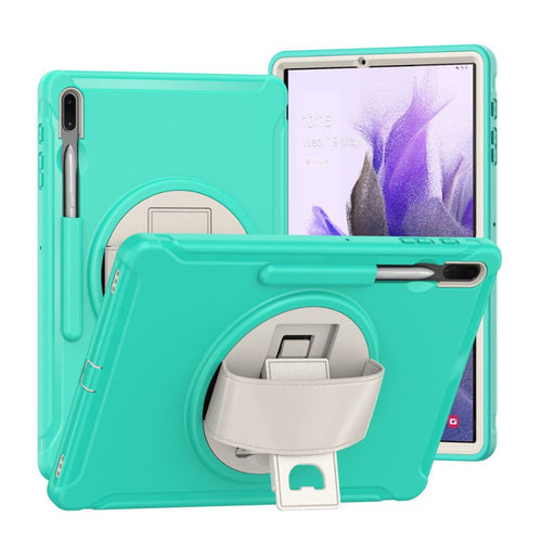 [Built-in Stand] Samsung Galaxy Tab A9 Plus 11’’ 2023 (X210/X215/X216B) - 360 Degree Full Wrap Rotating Shockproof Case With Wrist Strap