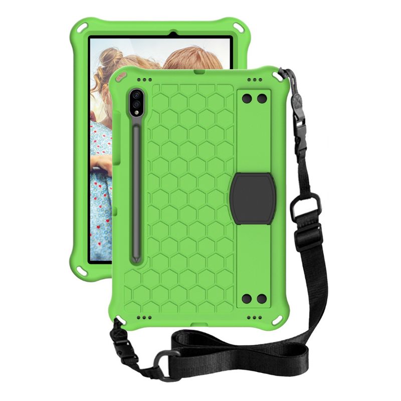 Load image into Gallery viewer, [Wrist Strap Holder] Samsung Galaxy Tab A9 2023 8.7&quot; (SM-X110 / X115) - EVA Silicone Honeycomb Shockproof Case With Strap
