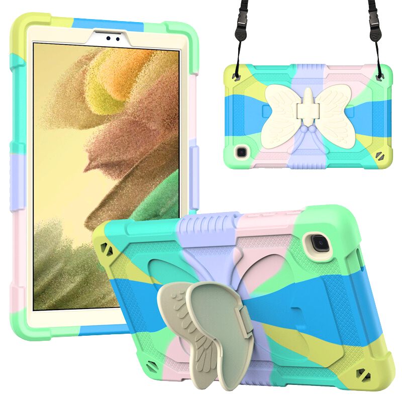 Load image into Gallery viewer, [Built-in Stand] Samsung Galaxy Tab A9 2023 8.7&quot; (SM-X110) - Kids Silicone Butterfly Heavy Duty Shockproof Case
