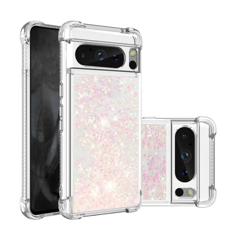 Google Pixel 7A - Transparent Glitter Liquid Sand Fashion-Forward Series Case - i-Station Mobile Phone & Electronic Device Repair and Accessories