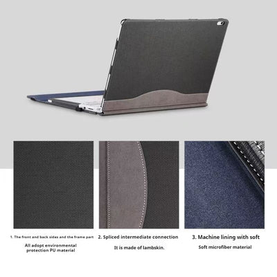 Microsoft Surface Book 2/3 Gen 15" - PU Leather Detachable Laptop Stand Protective Sleeves Case - i-Station Mobile Phone & Electronic Device Repair and Accessories