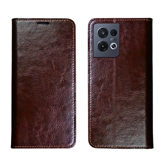 [With Card Solt] OPPO Reno 11(CPH2599)/Pro(CPH2607) - Full Coverage Shockproof Flip Cover Genuine Leather Series Case