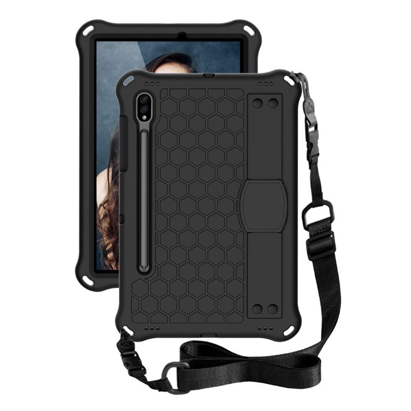 Load image into Gallery viewer, [Wrist Strap Holder] Samsung Galaxy Tab A9 2023 8.7&quot; (SM-X110 / X115) - EVA Silicone Honeycomb Shockproof Case With Strap
