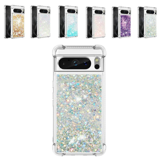 Google Pixel 8/Pro/8A - Transparent Glitter Liquid Sand Fashion-Forward Series Case