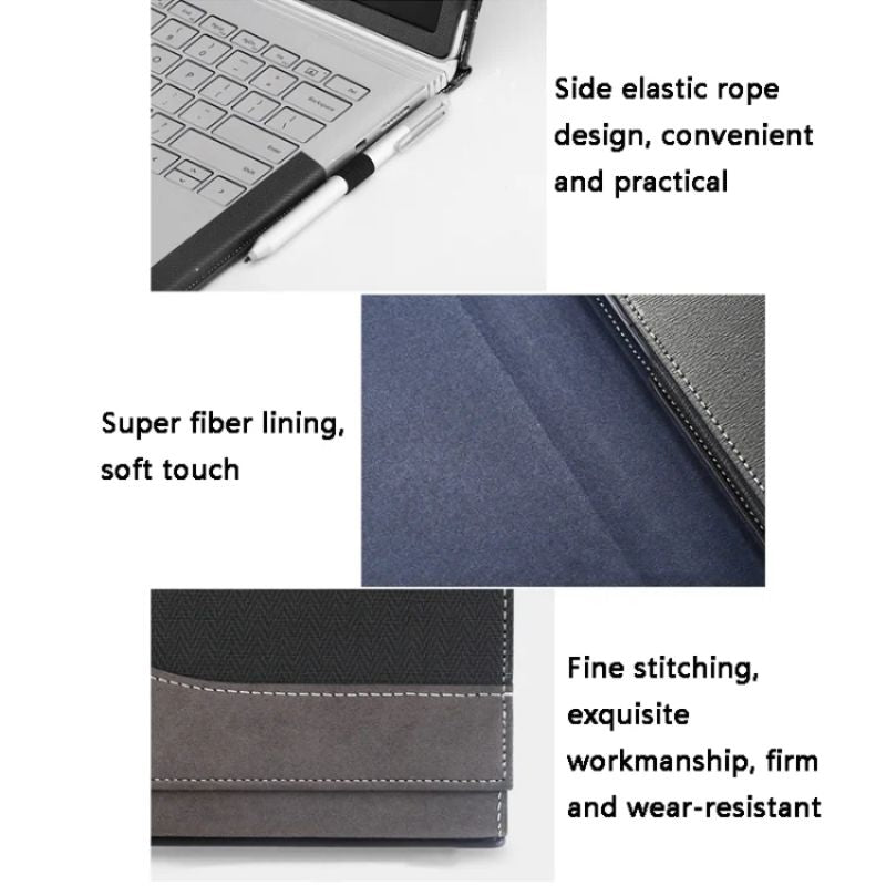 Load image into Gallery viewer, Microsoft Surface Book 2/3 Gen 15&quot; - PU Leather Detachable Laptop Stand Protective Sleeves Case
