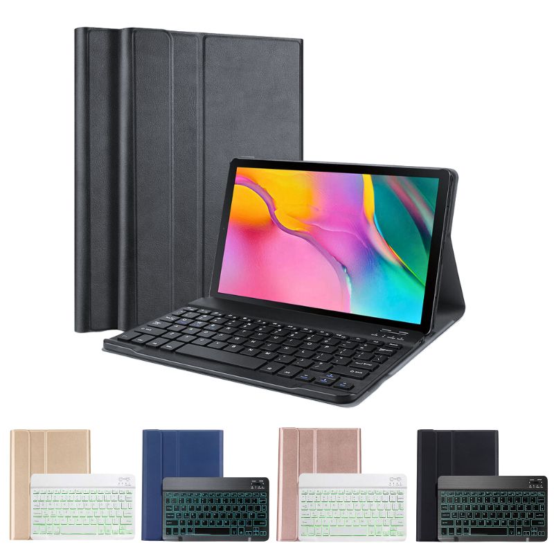 Load image into Gallery viewer, [Detachable][With Backlit] Samsung Galaxy Tab A 10.5&quot; 2018 (T590/T595) - Leather Magnetic Bluetooth Keyboard Flip Cover Case
