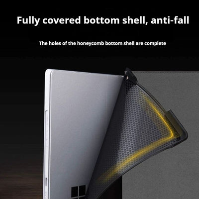 Microsoft Surface Pro X - Genuine Leather Full-Body Protective Magnetic Closure Case - i-Station Mobile Phone & Electronic Device Repair and Accessories