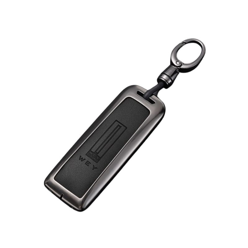 Load image into Gallery viewer, Great Wall Zinc Alloy + PU Leather Car Key Fob Case Cover For WEY VV5, VV6, VV7, Mocha
