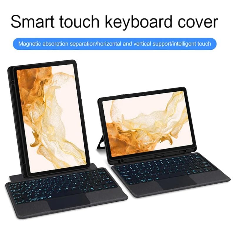 Load image into Gallery viewer, [With Pen Slot][With RGB Backlit] Samsung Galaxy Tab S10 Plus 12.4&quot; 2024 (SM-820/X826) - Multi Functional Magnetic Detachable Smart Touch Keyboard Case
