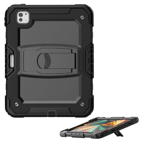 [With Pen Slot] [Built-in Stand] Apple iPad Air 13-inch M2 (2024) - Full Body Rugged Heavy Duty Series Case