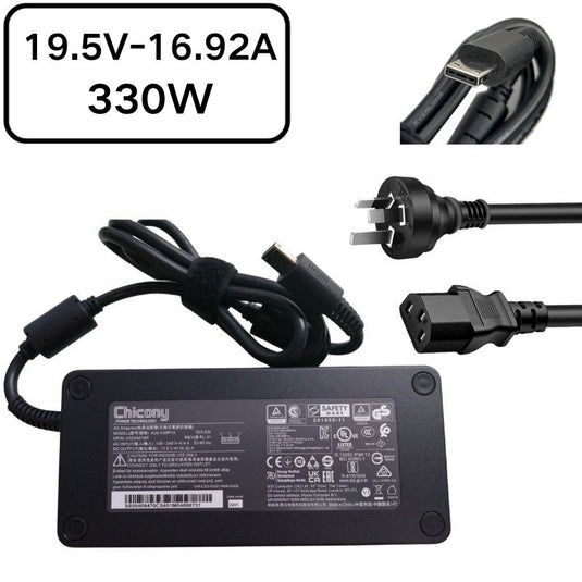 [19.5V-16.92A/330W][Square] MSI Raider GE78HX 13VI-086US / MSI A20-330P1A Laptop AC Power Supply Adapter Charger