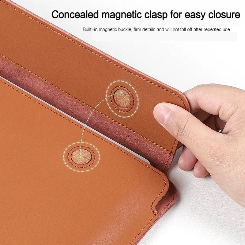 Load image into Gallery viewer, Microsoft Surface Pro 4/5/6/7 12.3” - Portable Flip Cover Genuine Leather Inner Pouch Bag
