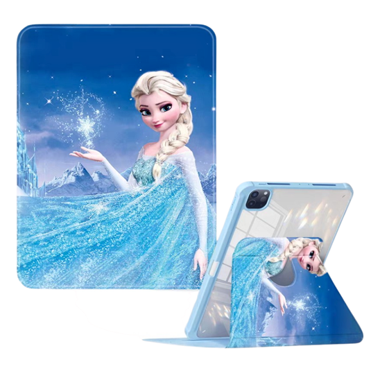 [With Pen Slot] Apple iPad Air 4/5 10.9'' 4/5th Gen (2020/2022) Elsa Princess Rotatable Shockproof Acrylic Protective Case