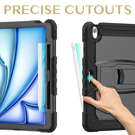 [With Pen Slot] [Built-in Stand] Apple iPad Pro 6th Gen (2022) 11" - Full Body Rugged Heavy Duty Series Case