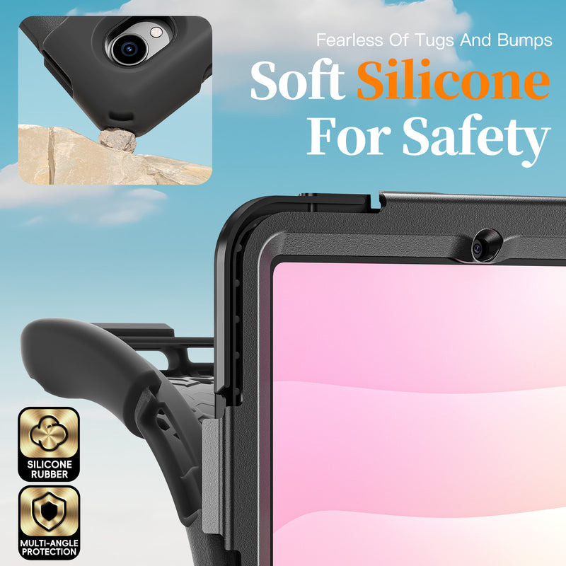 Load image into Gallery viewer, Samsung Galaxy Tab S11 (2025) 11&quot; - Heavy Duty 360 Degree Rotate Stand Hand Strap Case With Shoulder Strap
