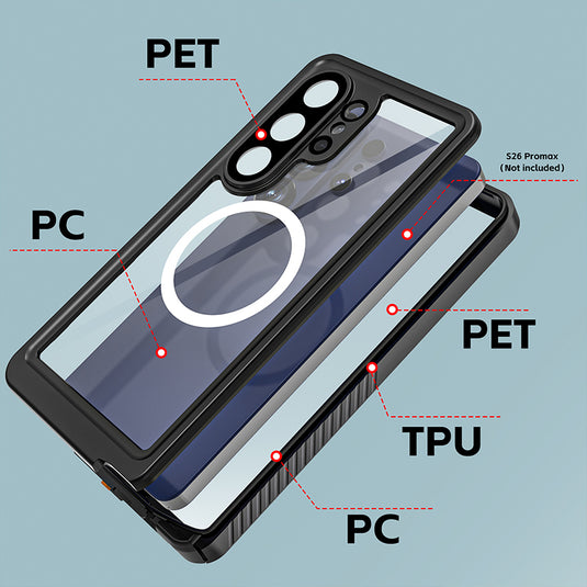 [Magsafe Compatible][FS Series] Samsung Galaxy S26 & Plus & Ultra - Redpepper Full Covered Waterproof Heavy Duty Tough Armor Case
