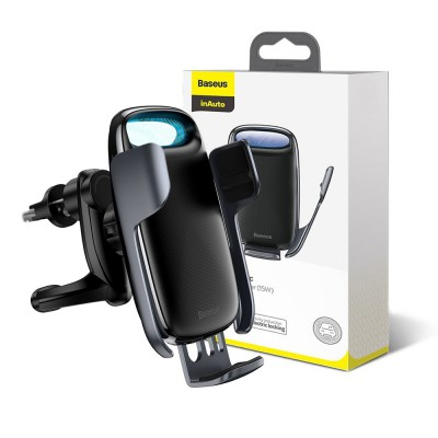 Baseus Milky Way Electric Bracket Wireless Charger 15W - Black - i-Station Mobile Phone & Electronic Device Repair and Accessories