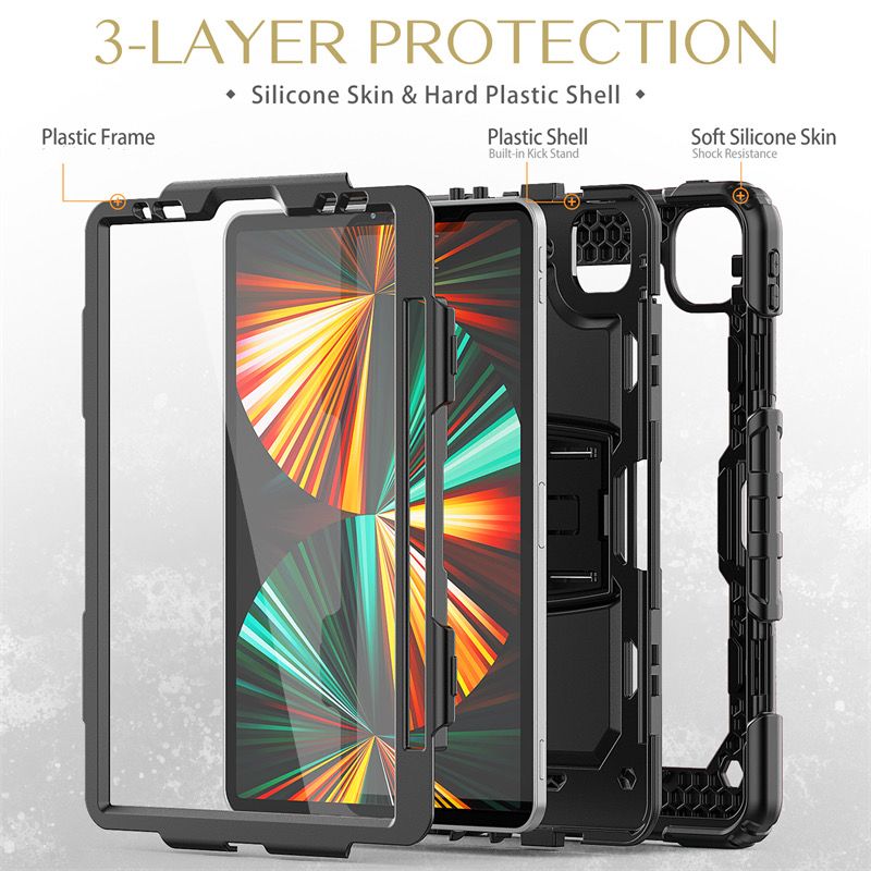 Load image into Gallery viewer, [With Pen Slot] [Built-in Stand] Apple iPad Pro 11-inch M4 (2024) - Full Body Rugged Heavy Duty Series Case
