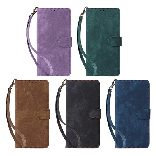 Sony Xperia 10 VI - Business PU Leather Wallet Series Stand Case With a lanyard