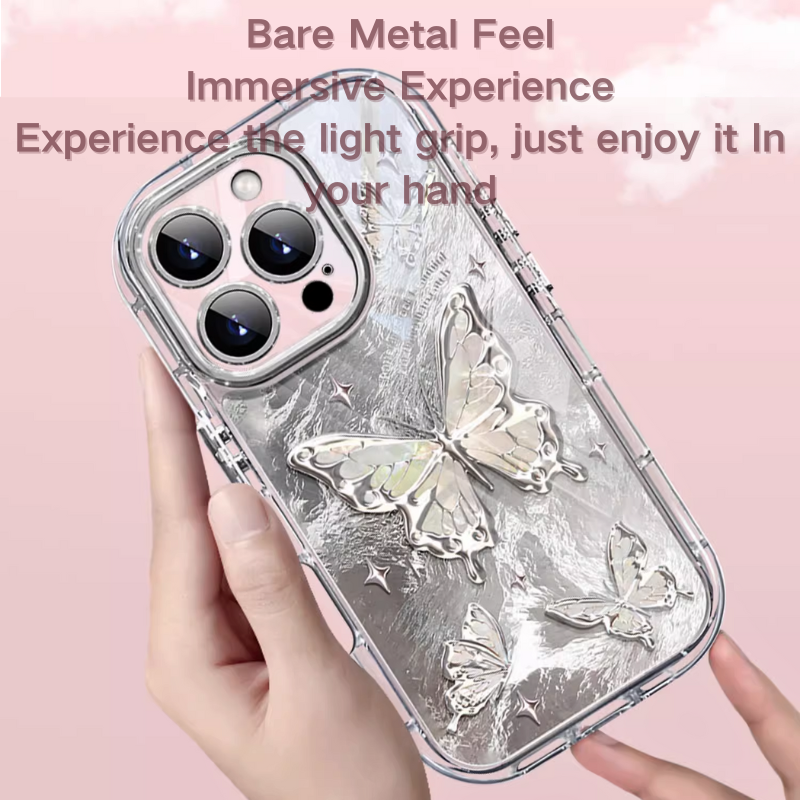 Load image into Gallery viewer, Apple iPhone 15/Plus/Pro/Pro Max Premium Butterfly Anti-drop BlingBling Series Case
