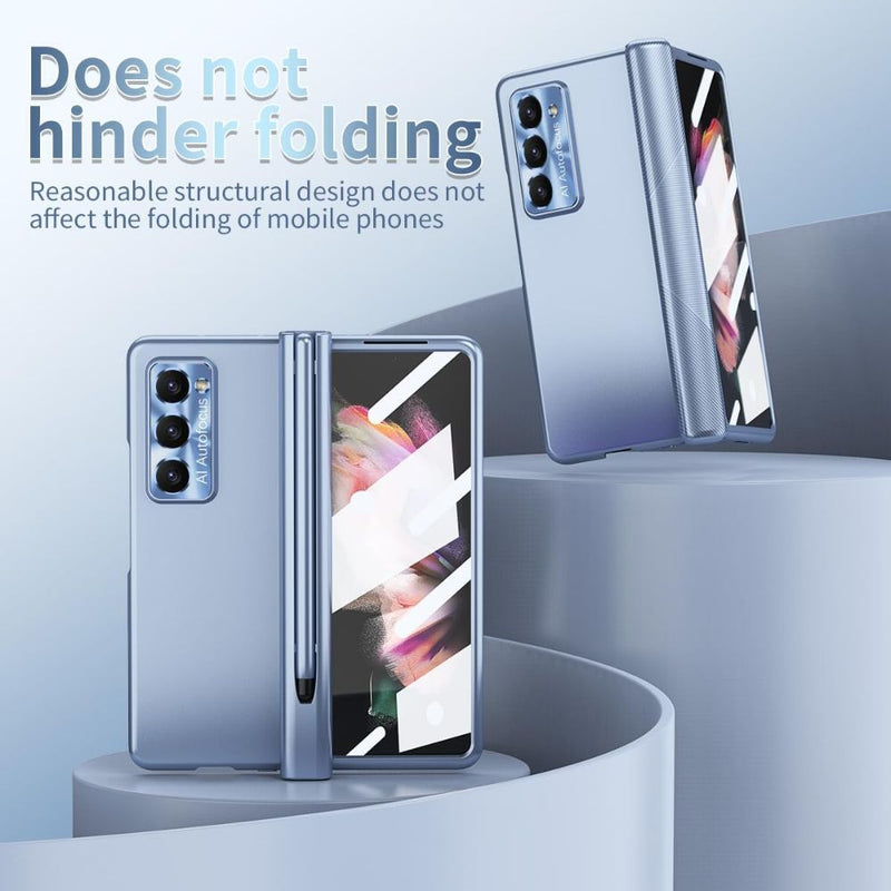 Load image into Gallery viewer, [With S Pen and Lens Cap] Samsung Galaxy Z Fold 5 5G (SM-F946B) - Magnetic Double Hinge Plating Case
