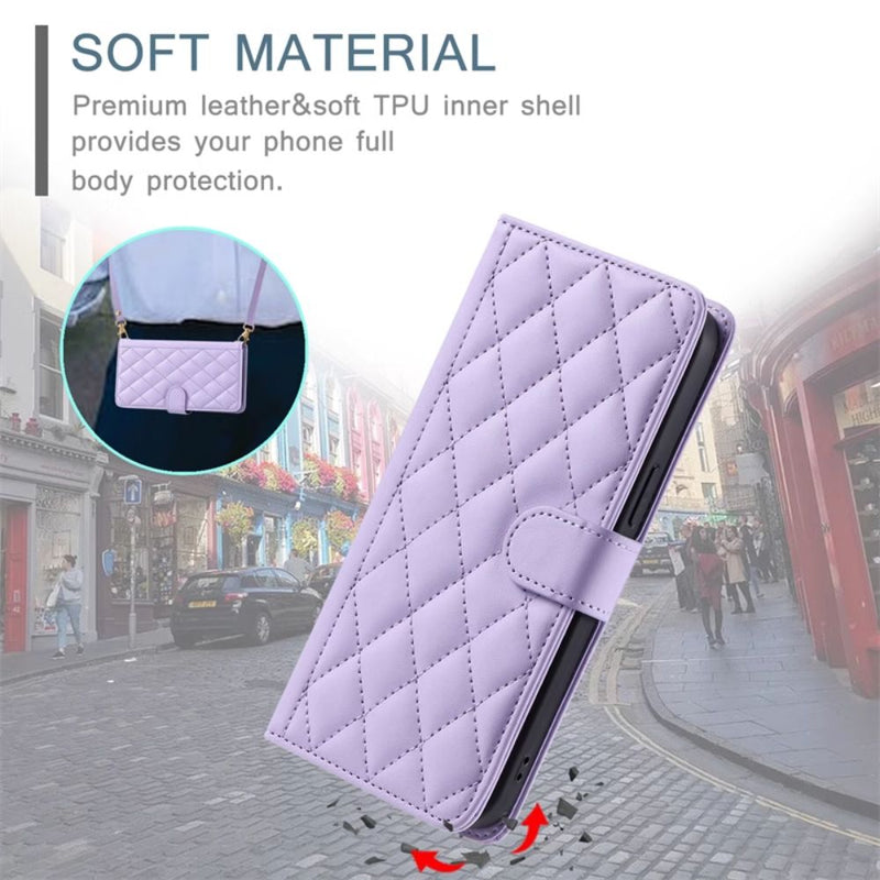 Load image into Gallery viewer, [With Card Slot] Samsung Galaxy S24/Plus/Ultra - Women Crossbody PU Leather Flip Wallet Series Stand Case With Lanyard
