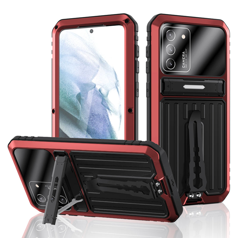 Load image into Gallery viewer, [Built-in Stand] Samsung Galaxy S21/Plus/Ultra/FE - Metal Full Covered Waterproof Heavy Duty Series Case
