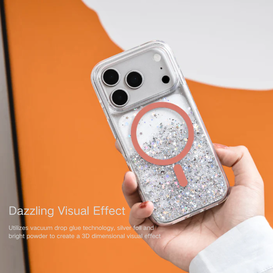 [Magsafe Compatible] Apple iPhone 17/Air/Pro/Max - SwitchEasy 3D Liquid Glitter Shockproof Phone Case