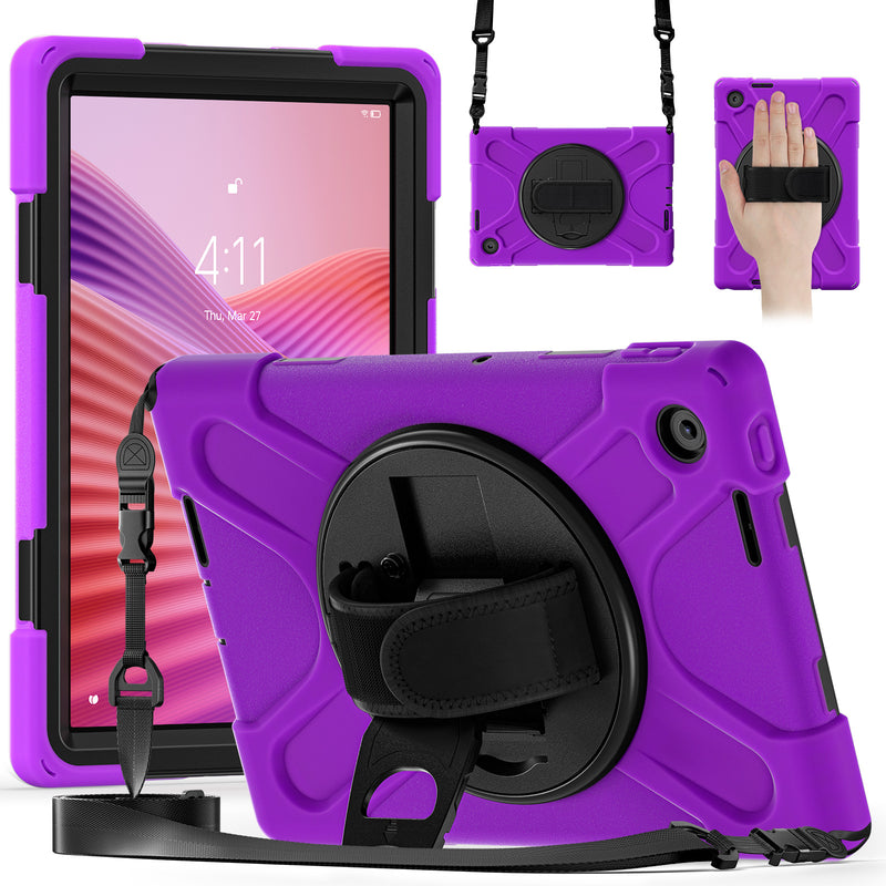Load image into Gallery viewer, [Built-in Stand] Lenovo Tab 10.1&quot; 2025 (TB311FU/TB311XU) - Kid Shockproof Heavy Duty Series Case With Shoulder Strap
