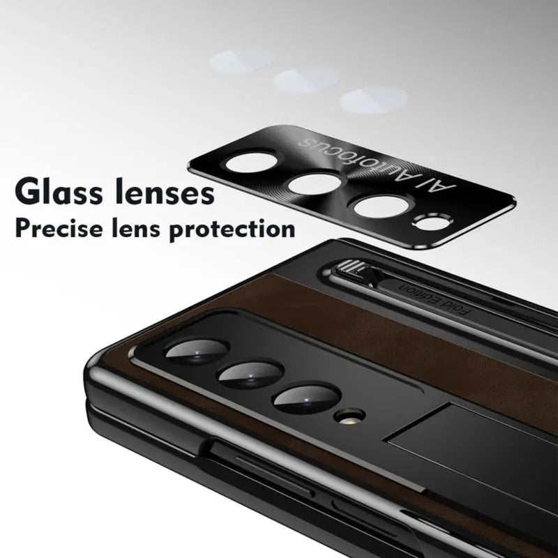 Load image into Gallery viewer, [With Card Slot] Samsung Galaxy Z Fold 5 5G (SM-F946) - Retro Leather Folding Stand Series Shockproof Case
