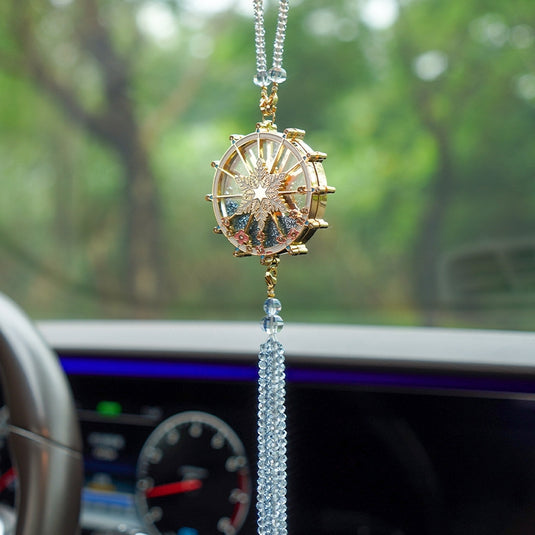 High-End Exquisite Ferris Wheel Liquid Sand Crystal Car Rearview Mirror Pendant Interior Decoration - i-Station Mobile Phone & Electronic Device Repair and Accessories