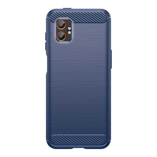 Samsung Galaxy XCover 7 Pro (SM-G766) - Brushed Carbon Fiber TPU Heavy Duty Series Case