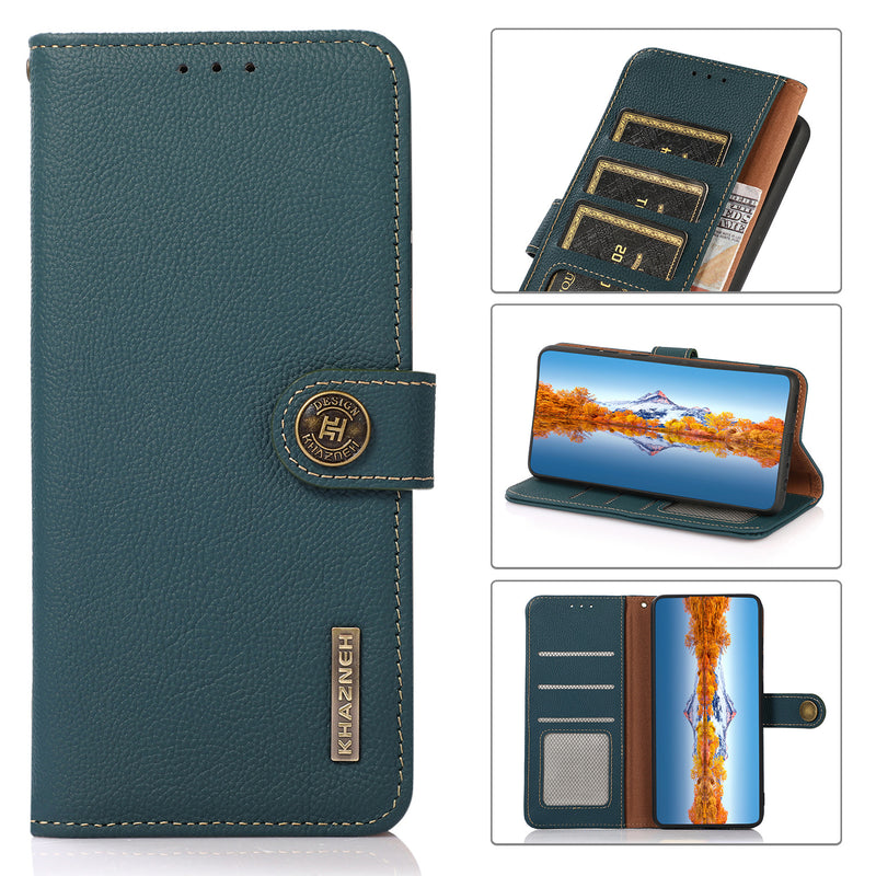 Load image into Gallery viewer, [Built-in RFlD Blocking Material] Samsung Galaxy A36 (SM-A366) - Genuine Leather Flip Stand Wallet Series Case
