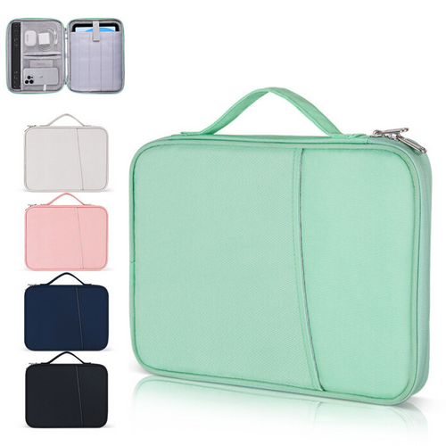 Apple iPad Pro 12.9-inch (2018/2020/2021/2022) Multi-functional 180° Opening Double-Layer Handbag Storage Bag