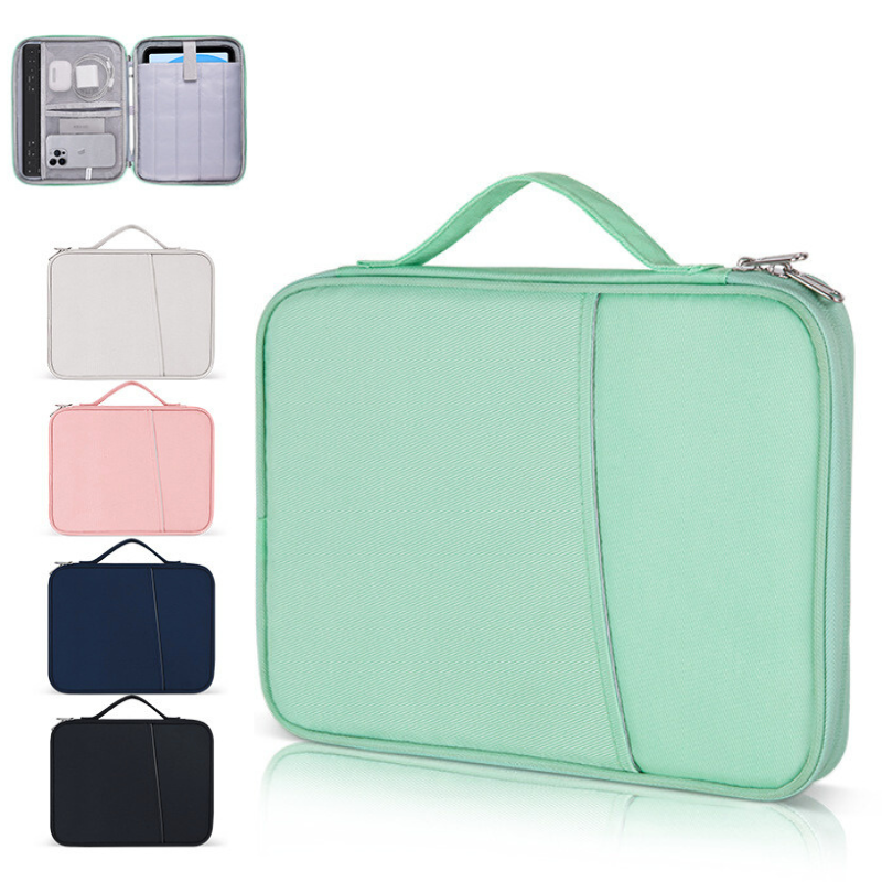 Load image into Gallery viewer, Apple iPad Pro 12.9-inch (2018/2020/2021/2022) Multi-functional 180° Opening Double-Layer Handbag Storage Bag
