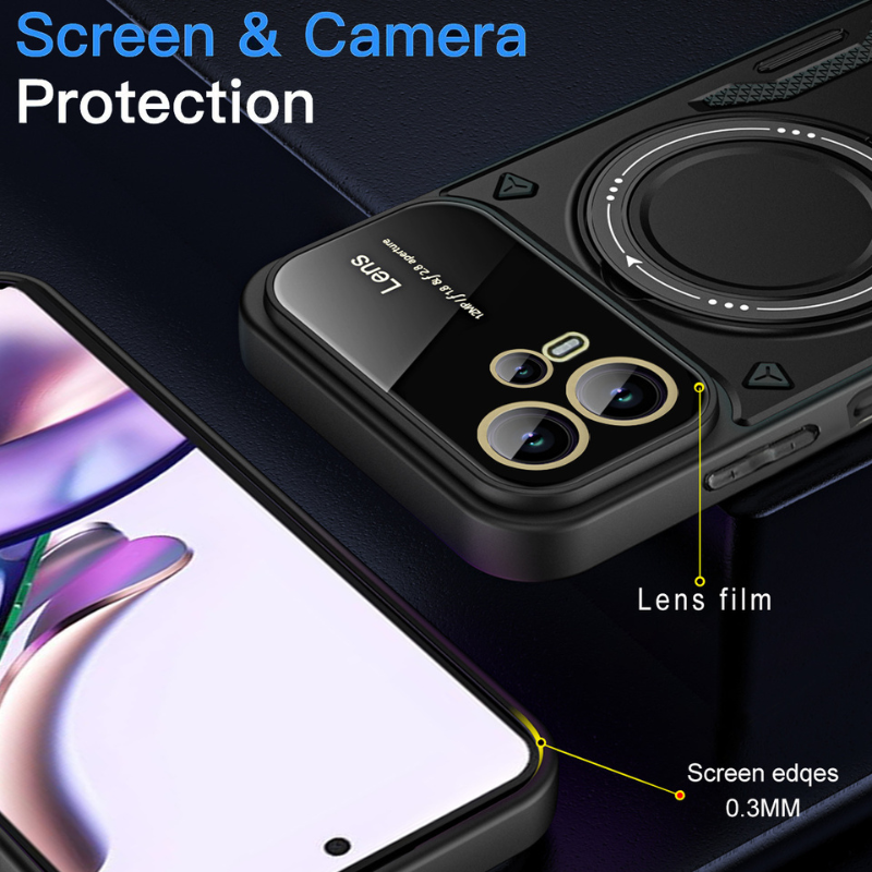 Load image into Gallery viewer, [Built-in Ring Bracket] Motorola Moto G04 Mecha-style Anti-slip Protective Hard Heavy Duty Series Case
