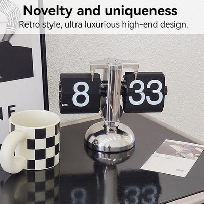 Flip Desk Shelf Clock - Classic Mechanical-Digital Display Battery Powered - i-Station Mobile Phone & Electronic Device Repair and Accessories