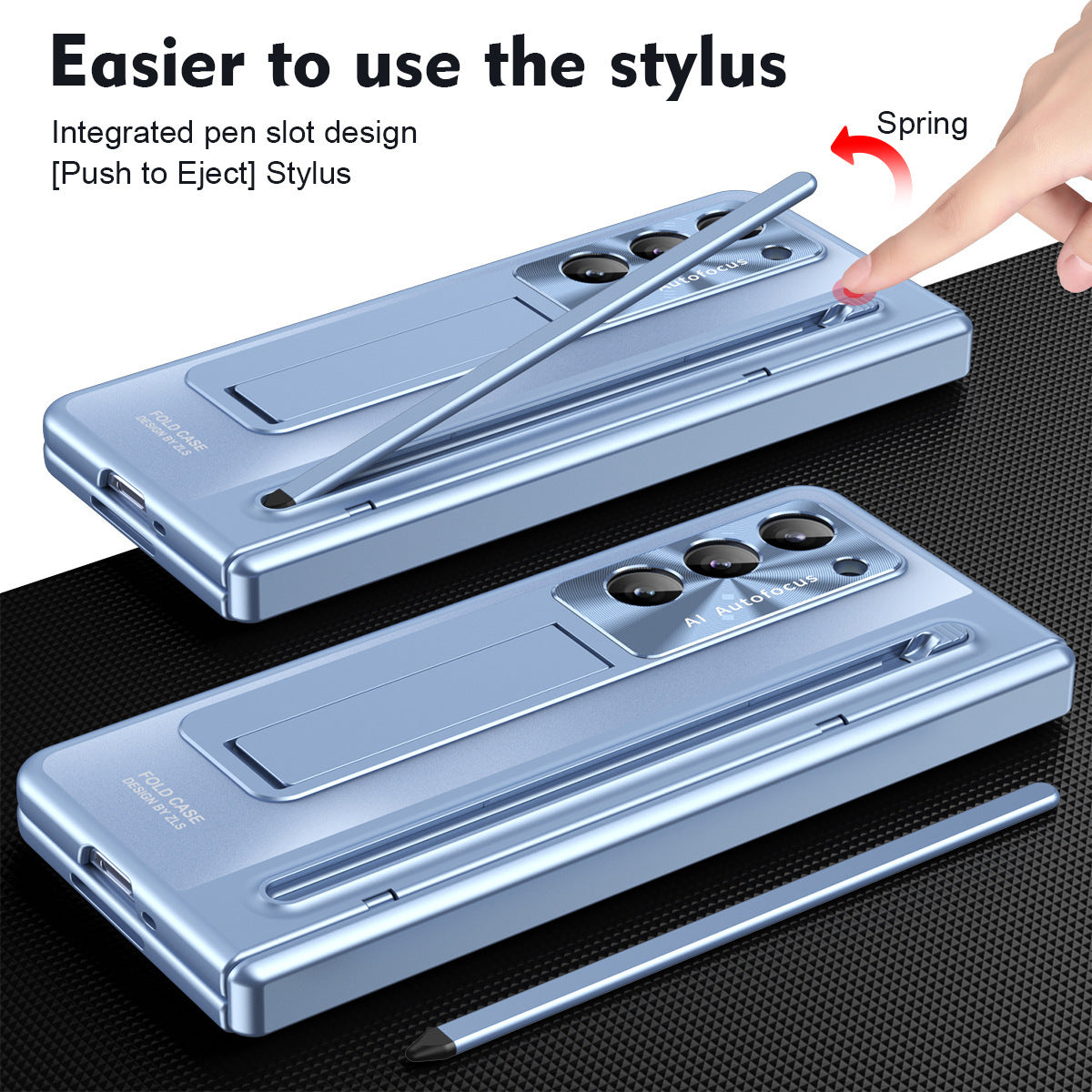 [With Stylus] Samsung Galaxy Z Fold5 (SM-F946) - Shell Membrane Integrated Shockproof Stand Case - i-Station Mobile Phone & Electronic Device Repair and Accessories