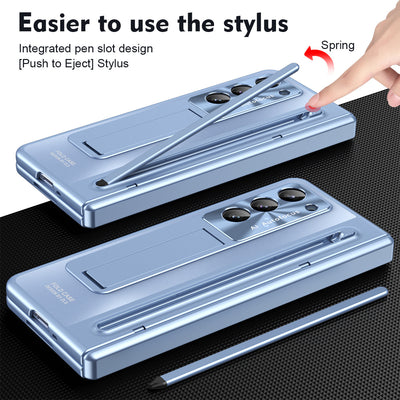 [With Stylus] Samsung Galaxy Z Fold5 (SM-F946) - Shell Membrane Integrated Shockproof Stand Case - i-Station Mobile Phone & Electronic Device Repair and Accessories