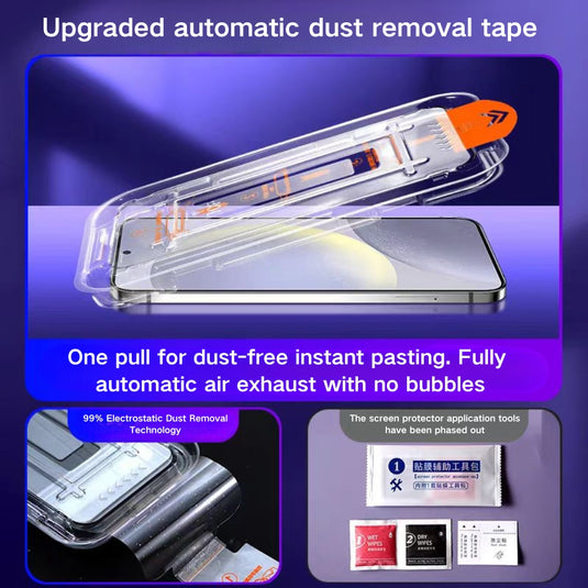 [Bundle][[Easy Automatic Fit Self-Installation Kit]] Samsung Galaxy S Series Magic Box Full Covered 9H Hardness HD Tempered Glass Screen Protector
