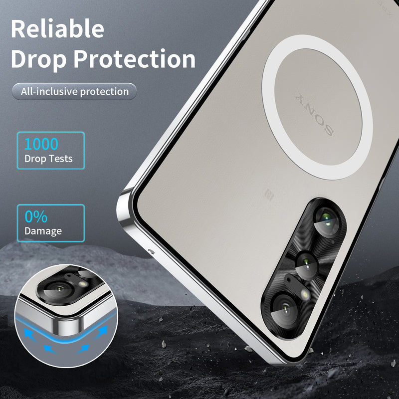 Load image into Gallery viewer, Sony Xperia 1 VI - Shockproof Aluminum Metal Bumper Magnetic Matte Back Cover Case
